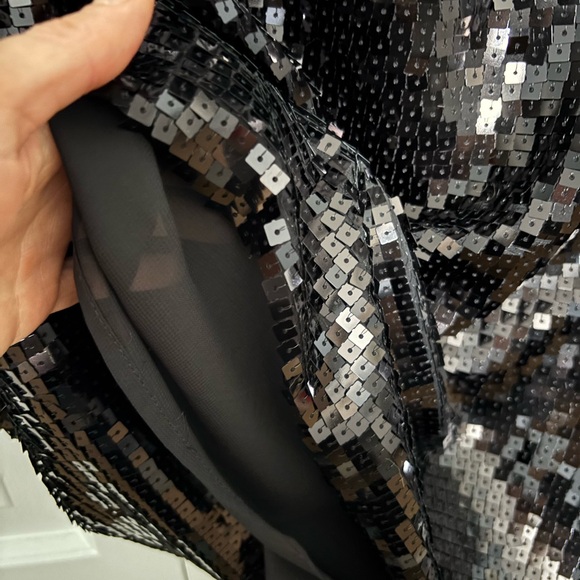 Joe Fresh Black Sequin Skirt Knee-Length Night Out - Picture 5 of 6